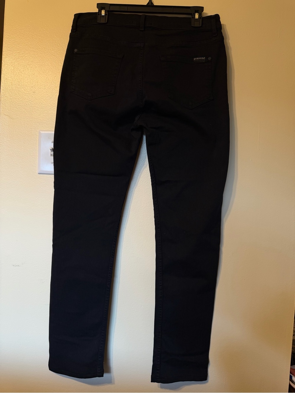 7 For All Mankind Men's Slimmy Tapered Stretch Jeans Black 33! - Picture 9 of 10